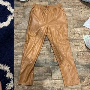 Faux leather pants